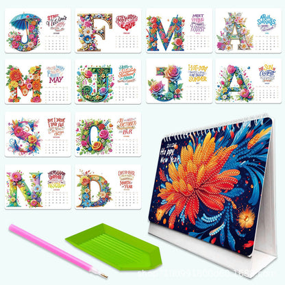 🗓️2026 DIY Special Shape Desktop Diamond Standing Calendar🎁Buy 2 Free Shipping