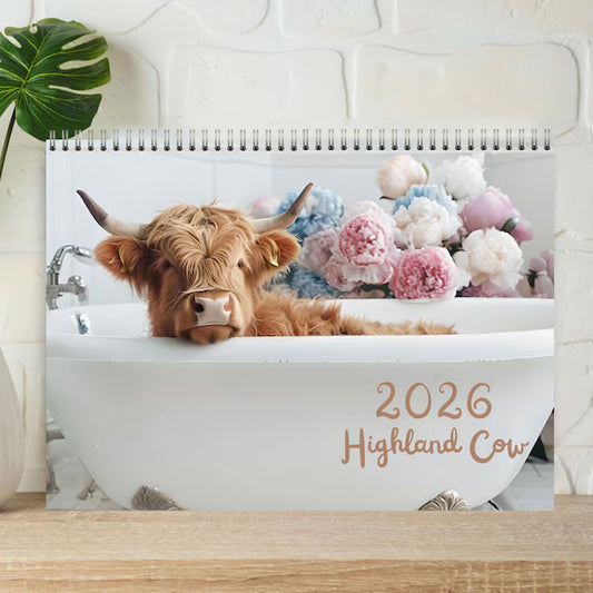 2026 Highland Cow Calendar
