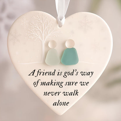 Heart-Shaped Sea Glass Friendship Decor🌊✨
