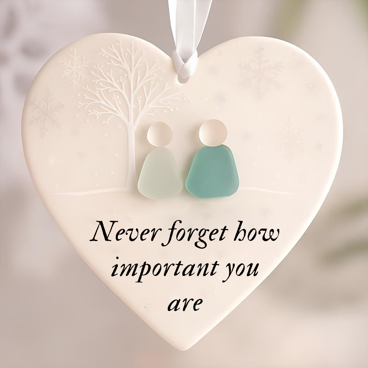 Heart-Shaped Sea Glass Friendship Decor🌊✨