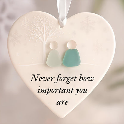 Heart-Shaped Sea Glass Friendship Decor🌊✨