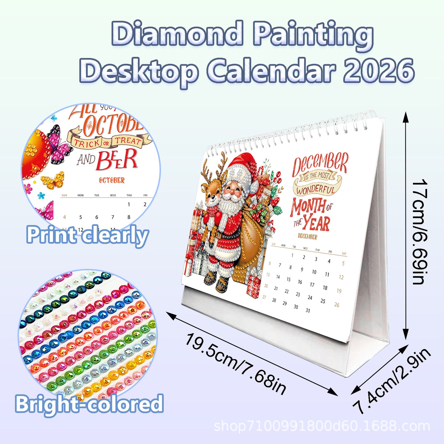 🗓️2026 DIY Special Shape Desktop Diamond Standing Calendar🎁Buy 2 Free Shipping