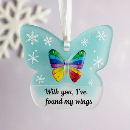 Christmas Friendship Sea Glass Decoration