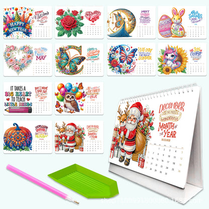 🗓️2026 DIY Special Shape Desktop Diamond Standing Calendar🎁Buy 2 Free Shipping