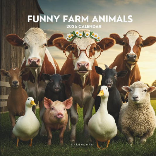 Funny Farm Animals Calendar 2026