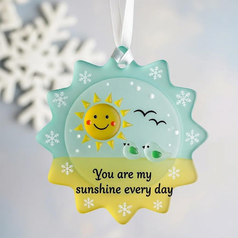 Christmas Friendship Sea Glass Decoration