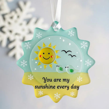 Christmas Friendship Sea Glass Decoration