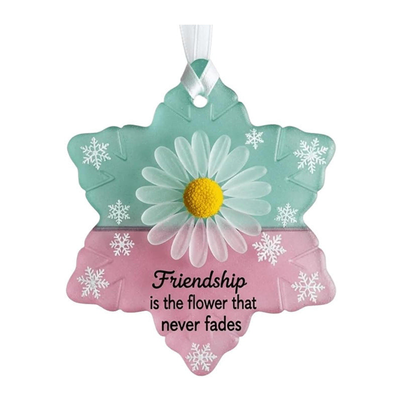 Christmas Friendship Sea Glass Decoration