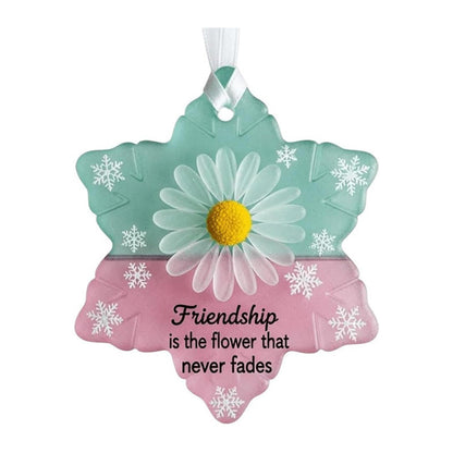 Christmas Friendship Sea Glass Decoration