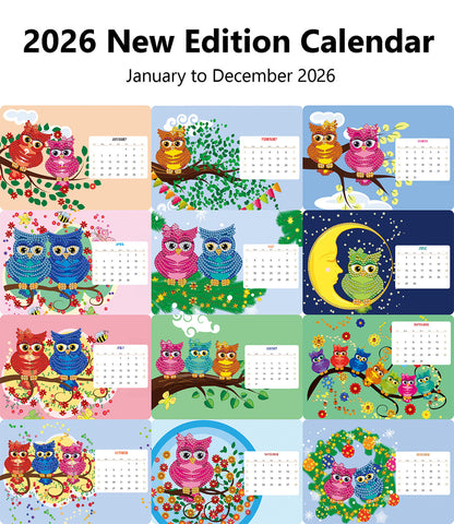 🗓️2026 DIY Special Shape Desktop Diamond Standing Calendar🎁Buy 2 Free Shipping