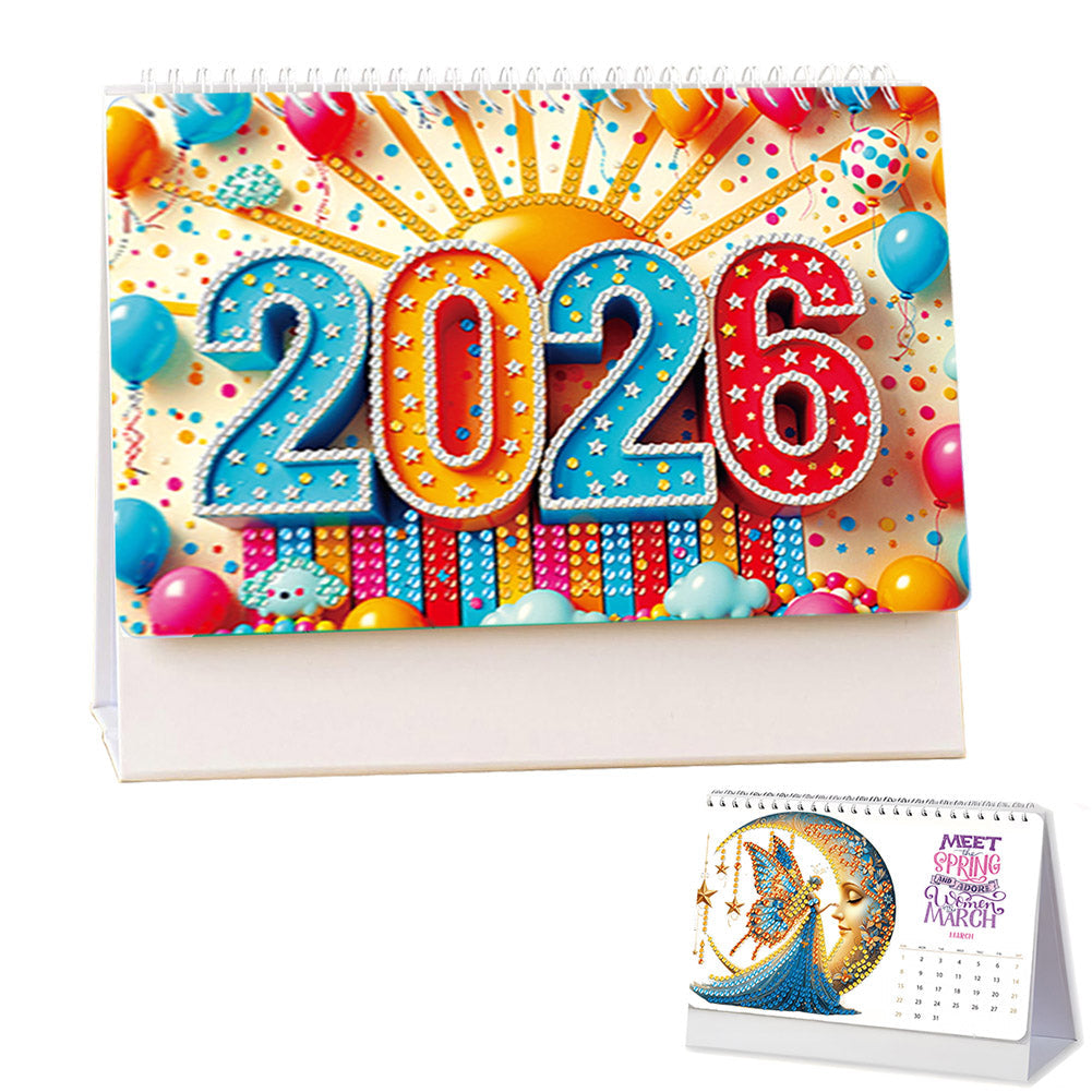 🗓️2026 DIY Special Shape Desktop Diamond Standing Calendar🎁Buy 2 Free Shipping