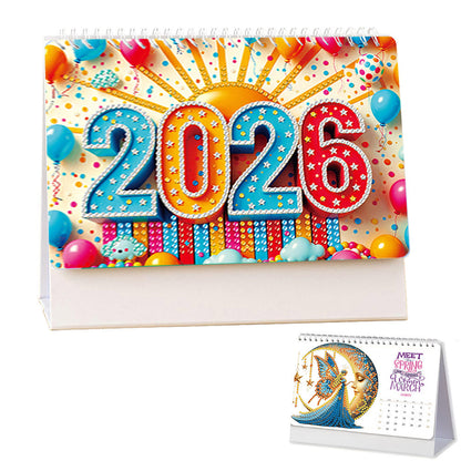 🗓️2026 DIY Special Shape Desktop Diamond Standing Calendar🎁Buy 2 Free Shipping