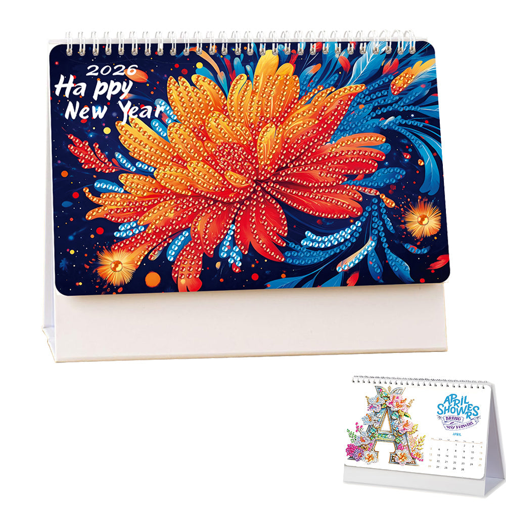 🗓️2026 DIY Special Shape Desktop Diamond Standing Calendar🎁Buy 2 Free Shipping