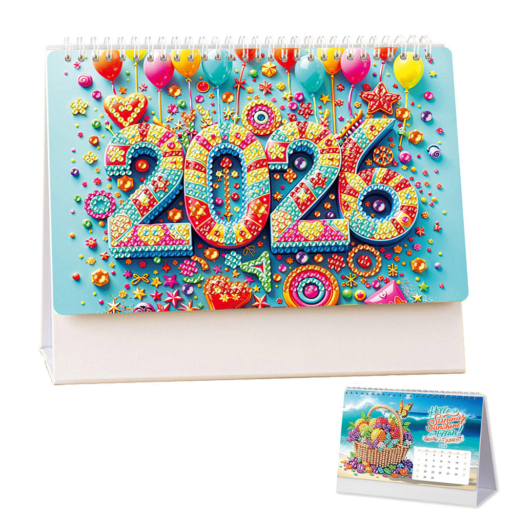 🗓️2026 DIY Special Shape Desktop Diamond Standing Calendar🎁Buy 2 Free Shipping