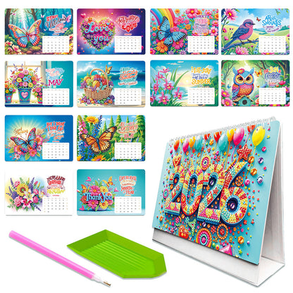 🗓️2026 DIY Special Shape Desktop Diamond Standing Calendar🎁Buy 2 Free Shipping