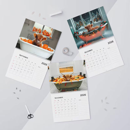2026 Highland Cow Calendar