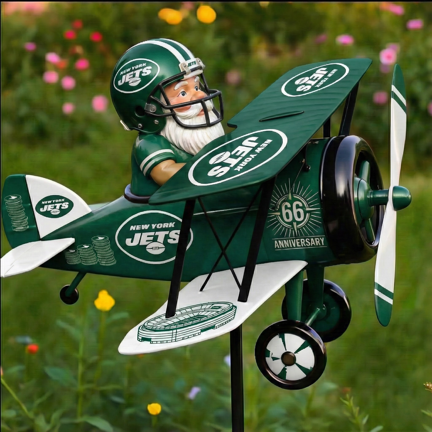 New York Jets 66th Anniversary Commemorative Garden Windmill