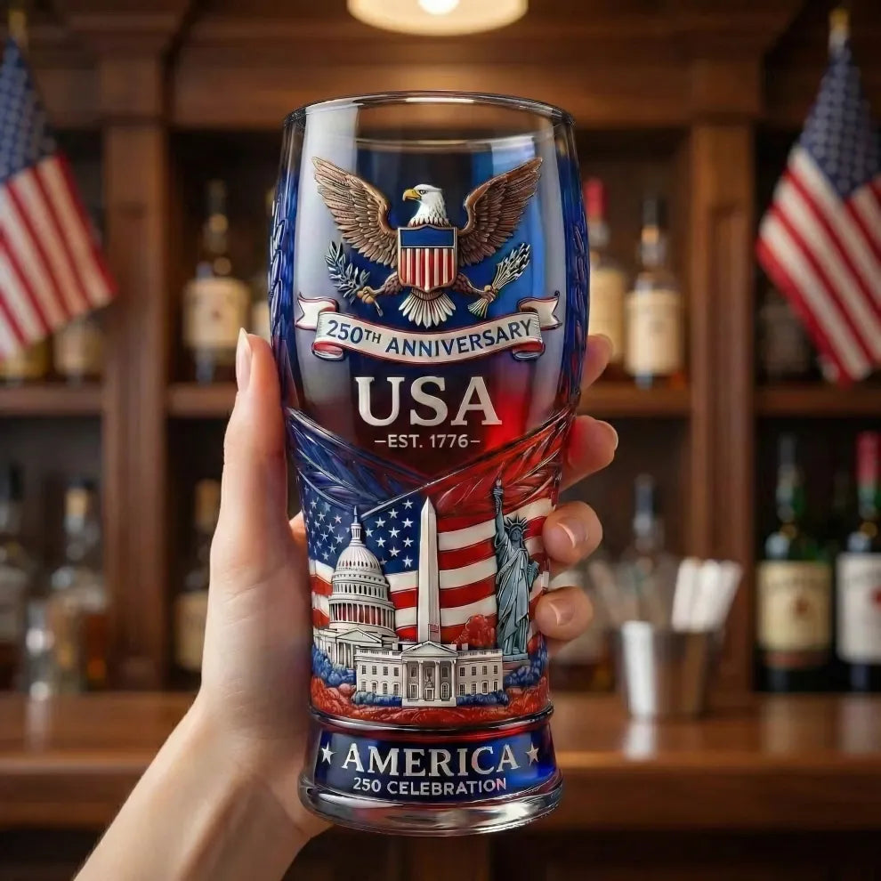 The USA 250th Anniversary Commemorative Glass