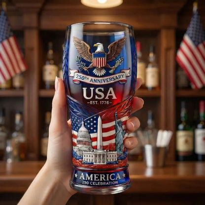 The USA 250th Anniversary Commemorative Glass