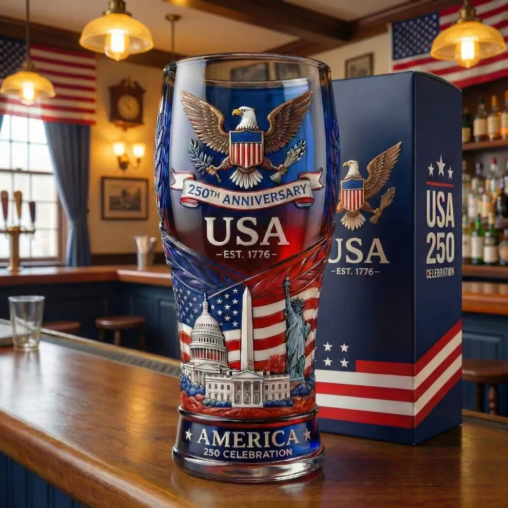 The USA 250th Anniversary Commemorative Glass
