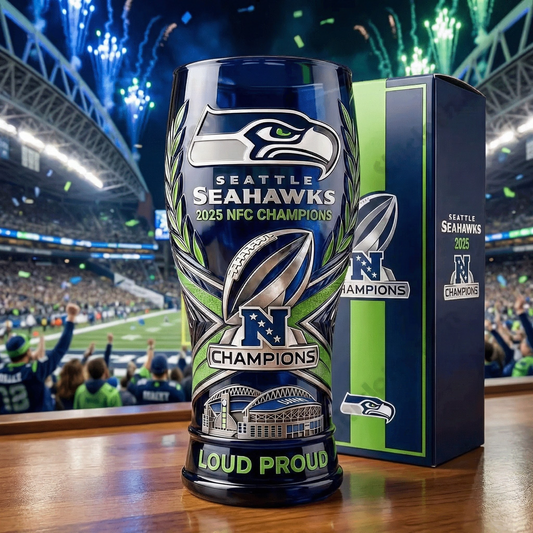 Seattle Seahawks 2025 NFC Champions Glass