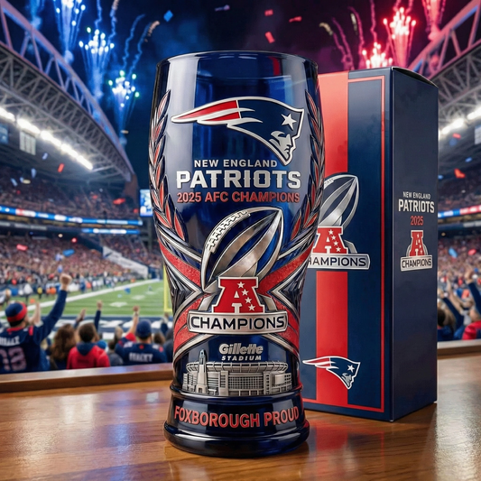 New England Patriots 2025 AFC Champions Commemorative Tumbler