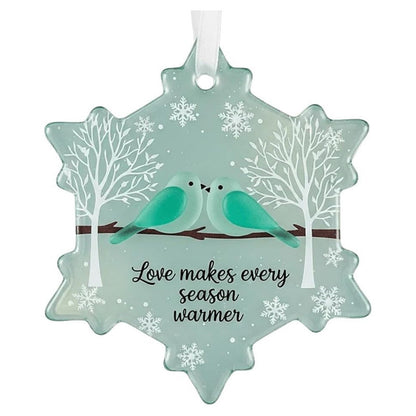 Christmas Friendship Sea Glass Decoration