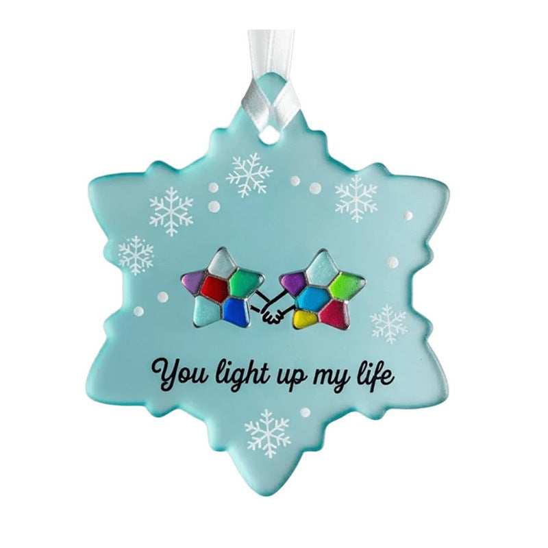 Christmas Friendship Sea Glass Decoration