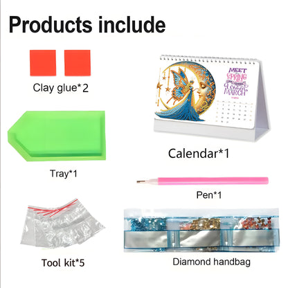 🗓️2026 DIY Special Shape Desktop Diamond Standing Calendar🎁Buy 2 Free Shipping