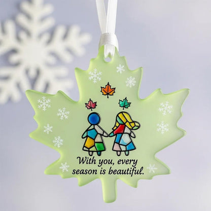Christmas Friendship Sea Glass Decoration